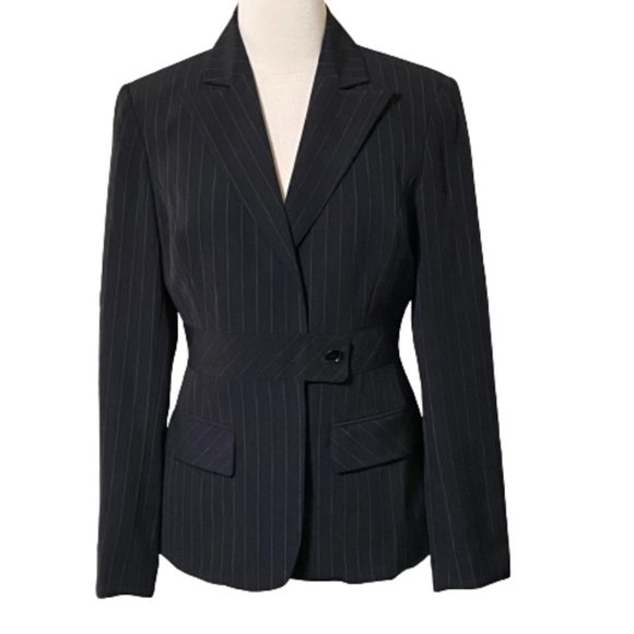 NWOT Moda International Pinstripe Jacket Size 10 - Picture 1 of 5